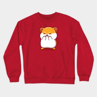 Cute Hamster Laughing Cartoon Crewneck Sweatshirt